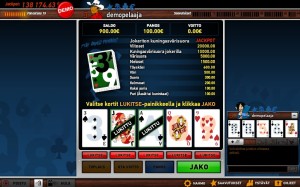 Friendly Joker Poker joka on PAF:n omaa tuotantoa.