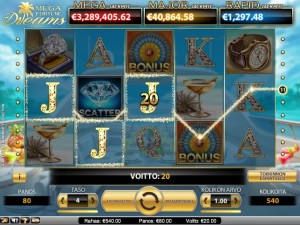 Todella suosittu ja hieno Mega Fortune Dreams jackpot-slotti